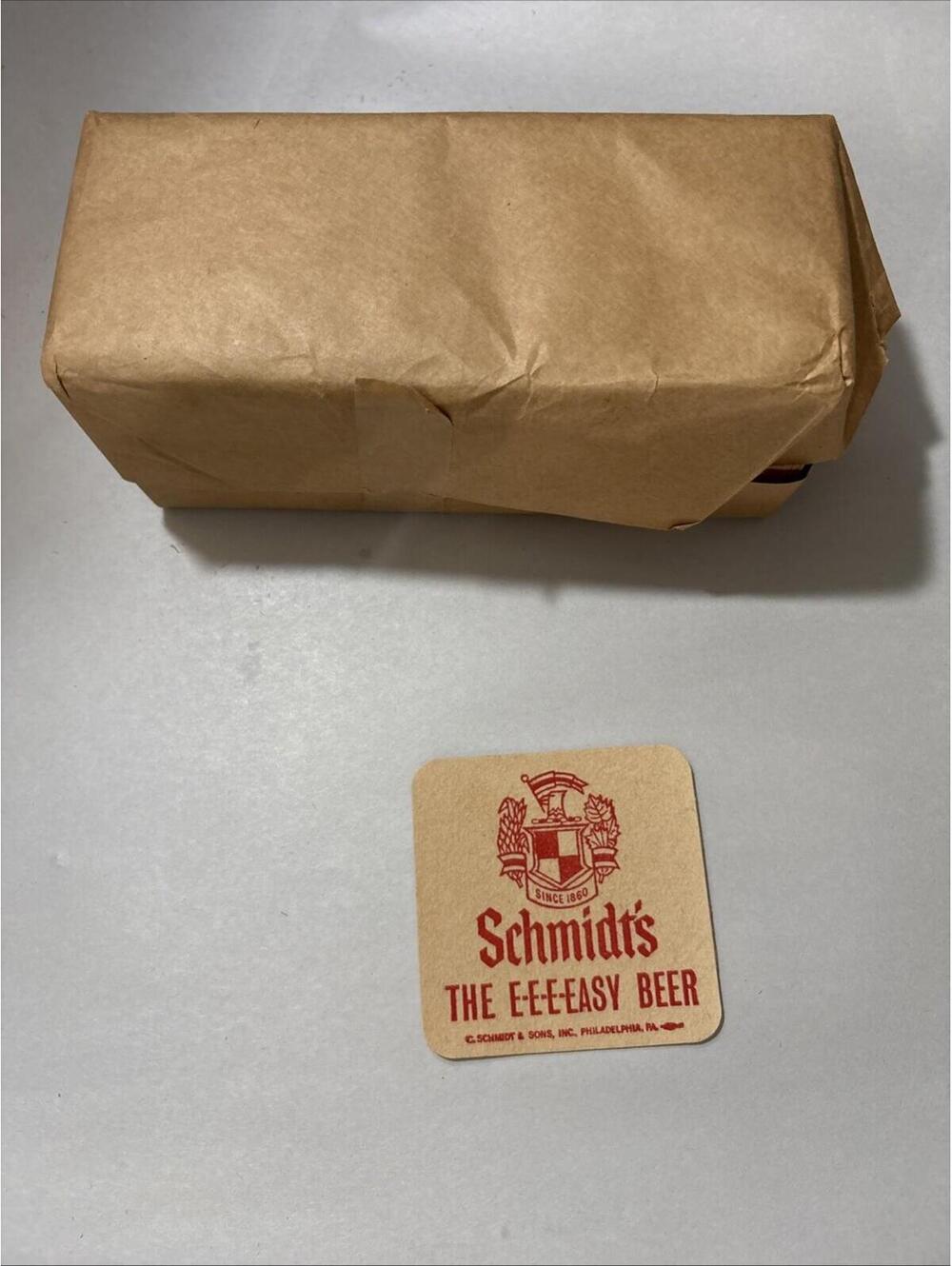 Full Sleeve of 1960' S Vintage Schmidt’s Beer Coasters Still In Original Wrapper
